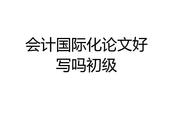 会计国际化论文好写吗初级