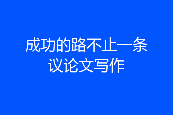 成功的路不止一条议论文写作