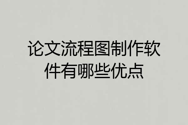 论文流程图制作软件有哪些优点