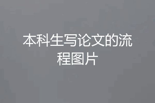 本科生写论文的流程图片