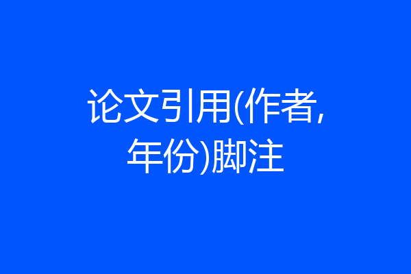 论文引用(作者,年份)脚注