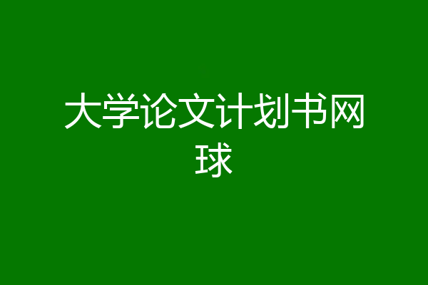 大学论文计划书网球