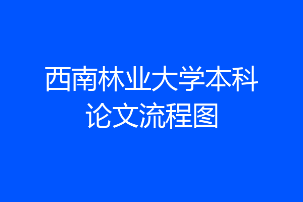 西南林业大学本科论文流程图