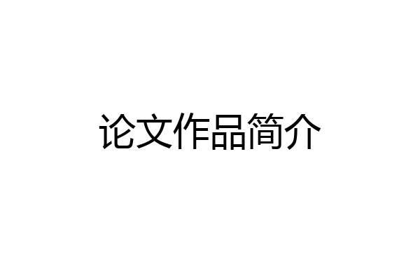 论文作品简介