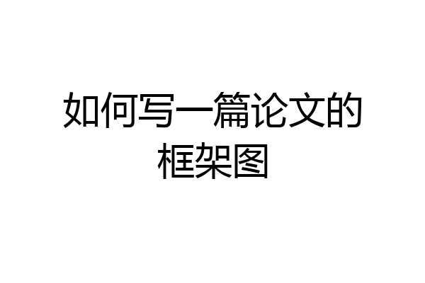 如何写一篇论文的框架图