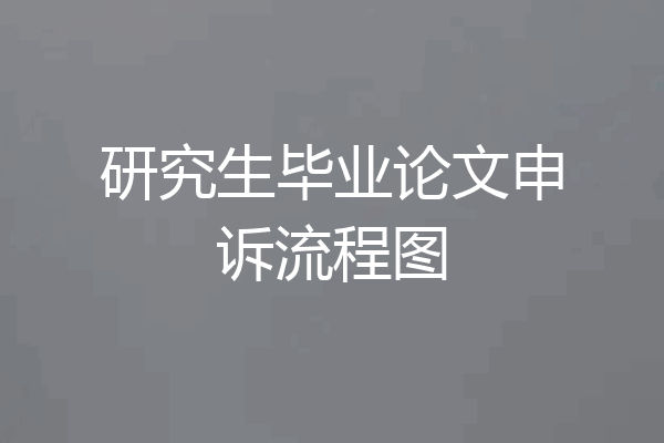 研究生毕业论文申诉流程图