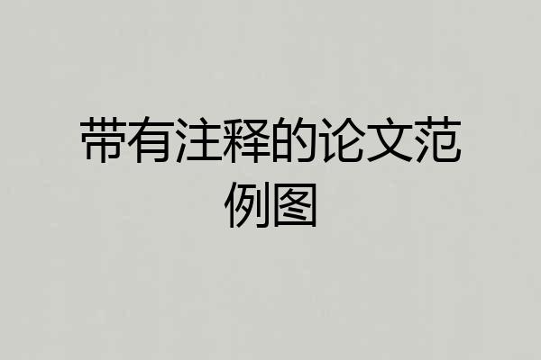 带有注释的论文范例图