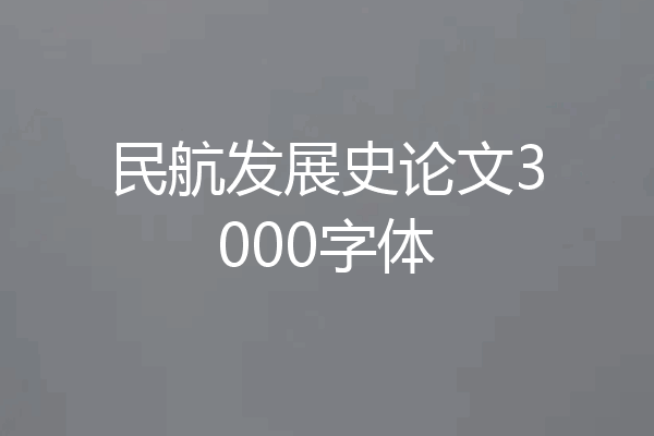 民航发展史论文3000字体