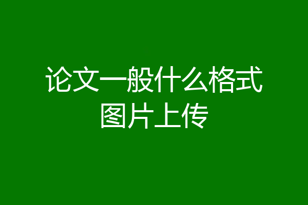 论文一般什么格式图片上传
