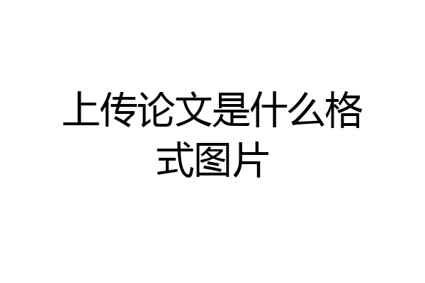 上传论文是什么格式图片