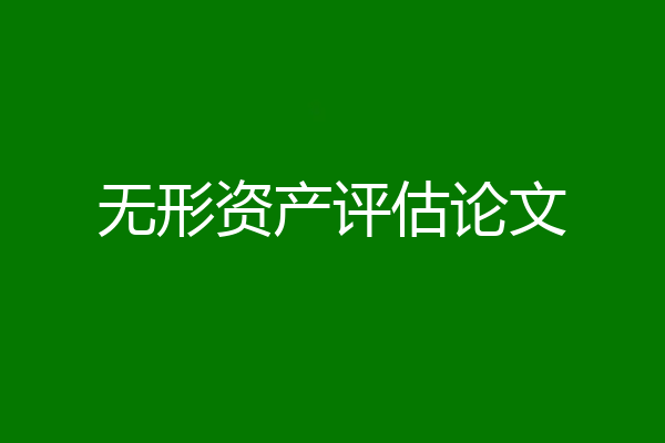 无形资产评估论文