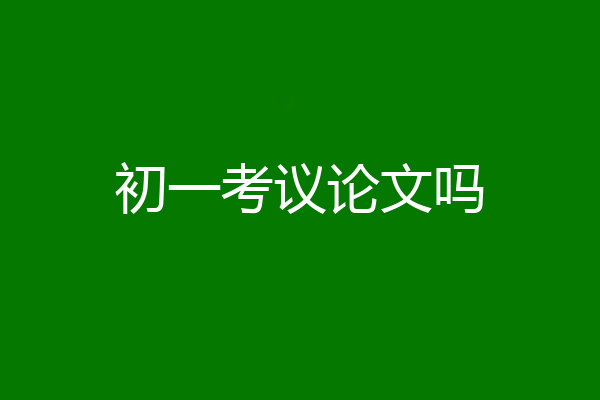 初一考议论文吗