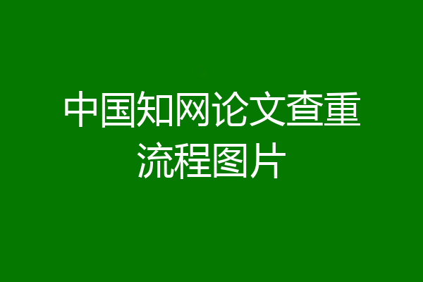 中国知网论文查重流程图片