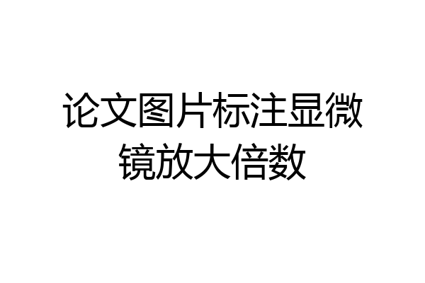 论文图片标注显微镜放大倍数