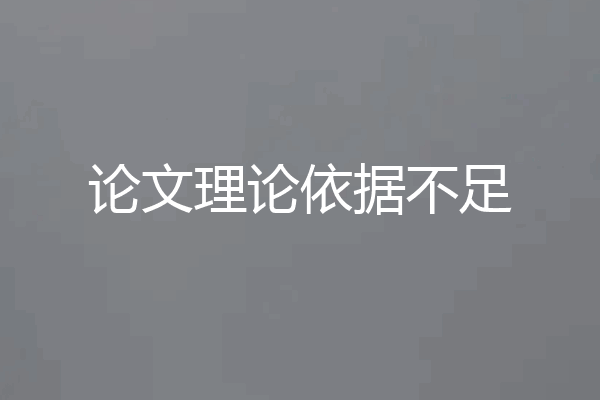 论文理论依据不足