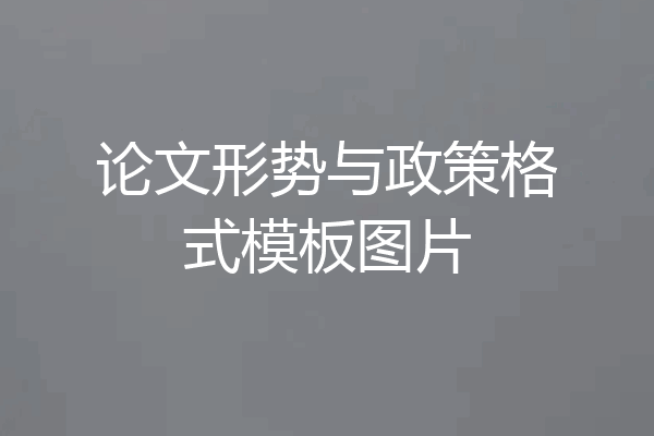 论文形势与政策格式模板图片
