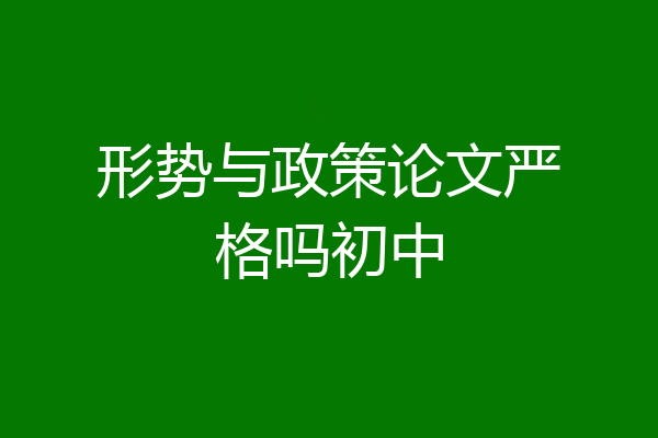 形势与政策论文严格吗初中