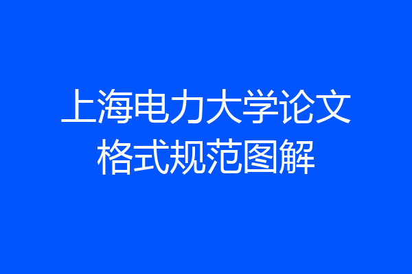 上海电力大学论文格式规范图解