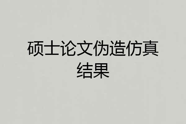 硕士论文伪造仿真结果