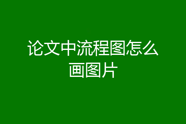 论文中流程图怎么画图片