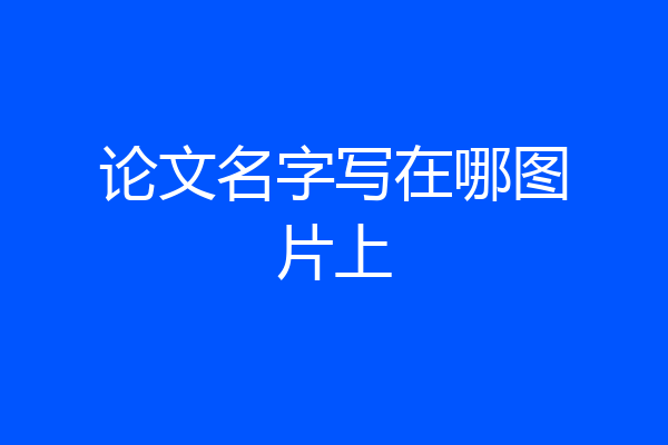 论文名字写在哪图片上