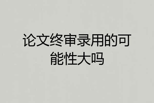 论文终审录用的可能性大吗