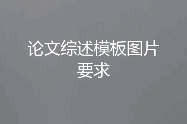 论文综述模板图片要求