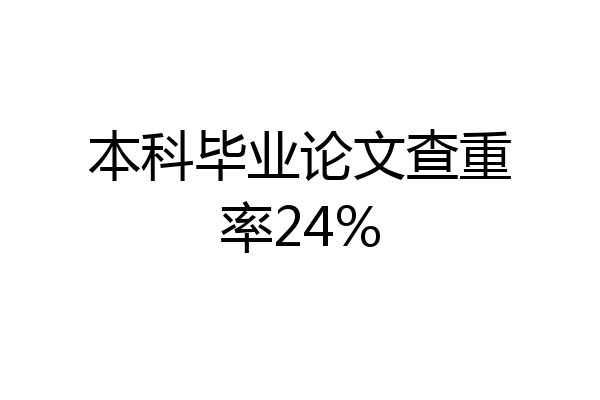 本科毕业论文查重率24%