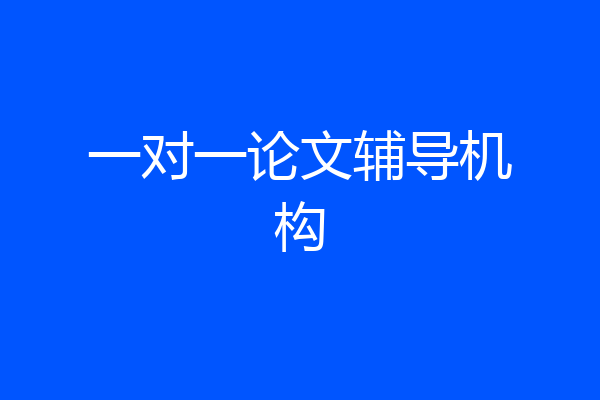 一对一论文辅导机构