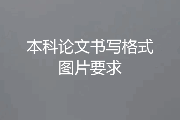 本科论文书写格式图片要求