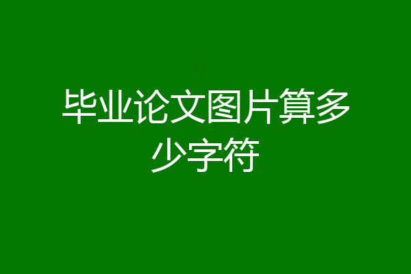 毕业论文图片算多少字符