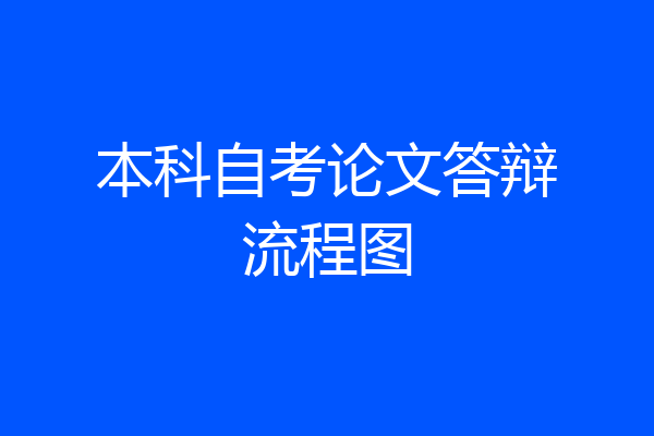 本科自考论文答辩流程图