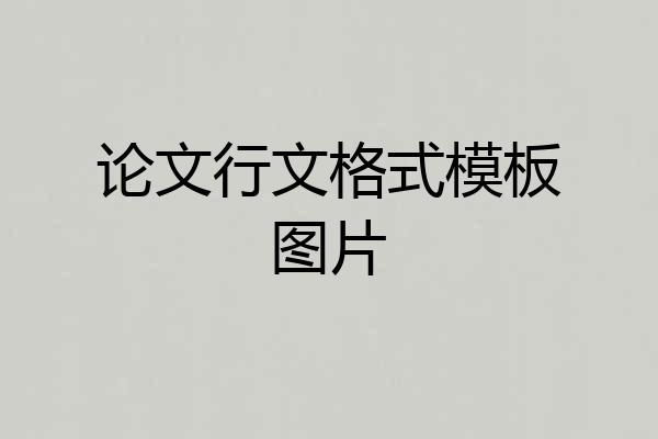 论文行文格式模板图片
