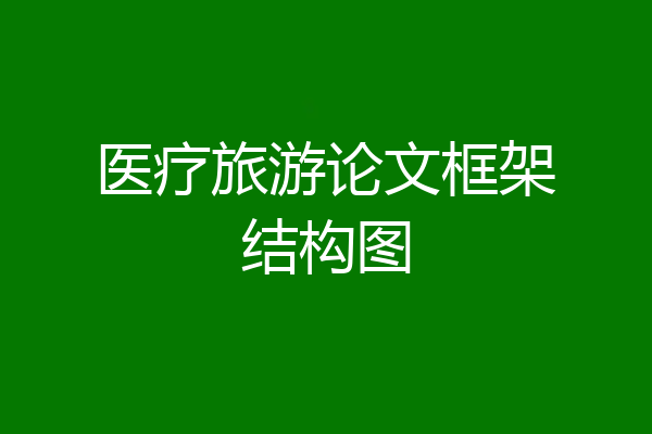 医疗旅游论文框架结构图
