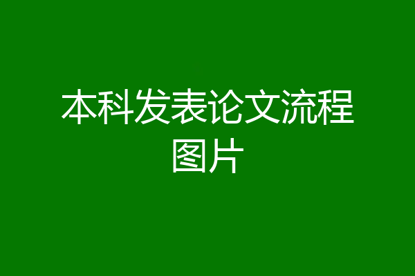 本科发表论文流程图片