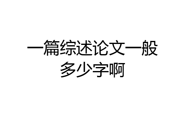 一篇综述论文一般多少字啊