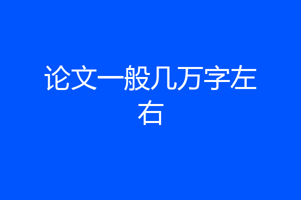 论文一般几万字左右