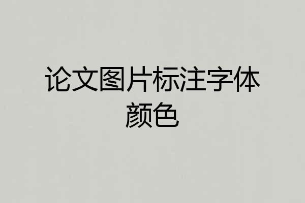 论文图片标注字体颜色