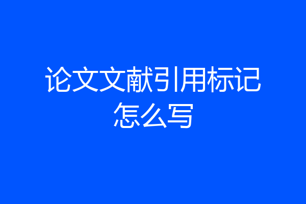 论文文献引用标记怎么写