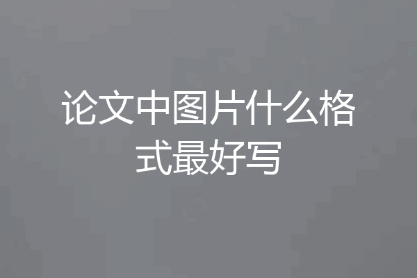 论文中图片什么格式最好写