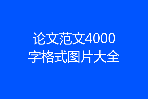 论文范文4000字格式图片大全
