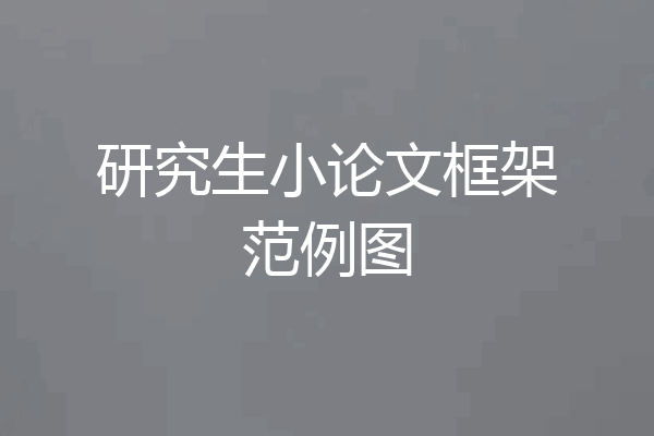 研究生小论文框架范例图