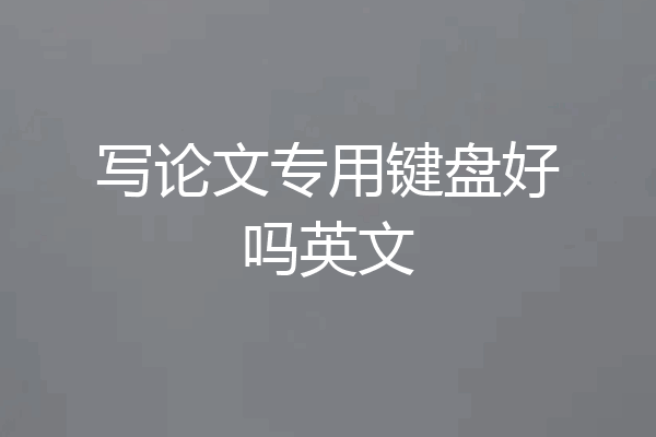 写论文专用键盘好吗英文