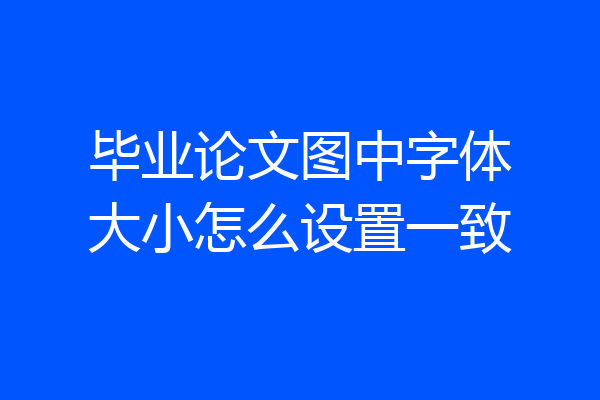 毕业论文图中字体大小怎么设置一致